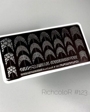Пластина для стемпінгу Richcolor № 123 r13123 фото