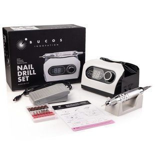 Фрезер для манікюру BUCOS ZS-717 WHITE PROFESSIONAL (65W/35000 об.) + український посібник + 6 покращених фрез bucosZS-717WHITE фото
