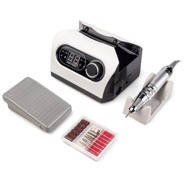 Фрезер для манікюру BUCOS ZS-717 WHITE PROFESSIONAL (65W/35000 об.) + український посібник + 6 покращених фрез bucosZS-717WHITE фото