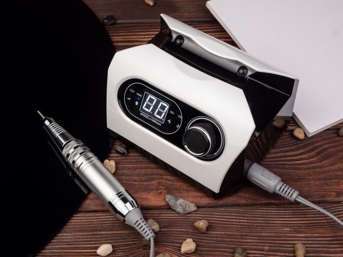 Фрезер для манікюру BUCOS ZS-717 WHITE PROFESSIONAL (65W/35000 об.) + український посібник + 6 покращених фрез bucosZS-717WHITE фото