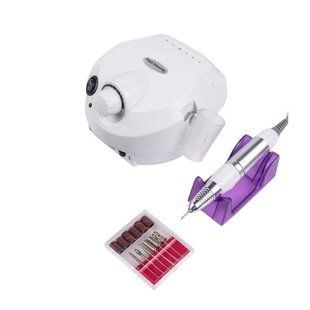 Фрезер для манікюру BUCOS ZS-601 PRO WHITE (45Вт/35 000 об/хв) + український посібник + 6 покращених фрез ZS601PROwhite фото