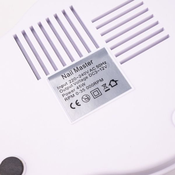 Фрезер для манікюру BUCOS ZS-601 PRO WHITE (45Вт/35 000 об/хв) + український посібник + 6 покращених фрез ZS601PROwhite фото