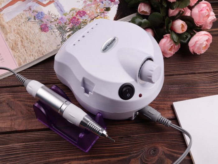 Фрезер для манікюру BUCOS ZS-601 PRO WHITE (45Вт/35 000 об/хв) + український посібник + 6 покращених фрез ZS601PROwhite фото