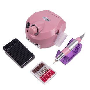 Фрезер для манікюру BUCOS ZS-601 PRO PINK (45Вт/35 000 об/хв) + український посібник + 6 покращених фрез ZS601PROpink фото