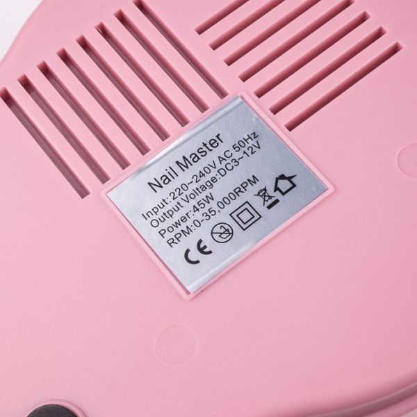 Фрезер для маникюра BUCOS ZS-601 PRO PINK (45Вт/35 000 об/мин) + украинская инструкция + 6 улучшенных фрез ZS601PROpink фото