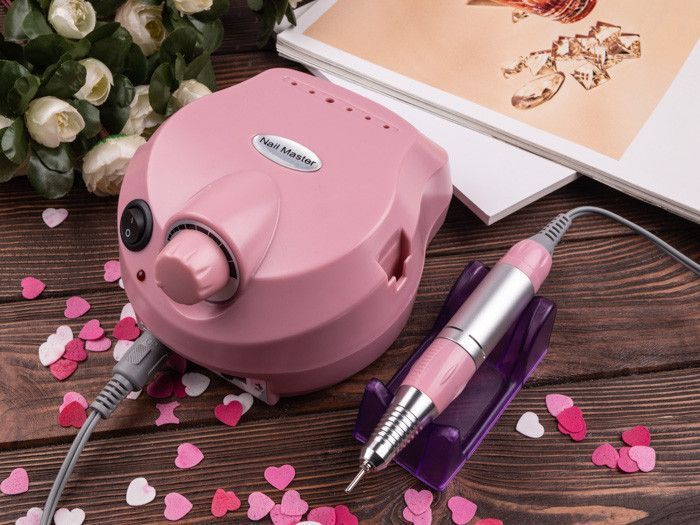 Фрезер для маникюра BUCOS ZS-601 PRO PINK (45Вт/35 000 об/мин) + украинская инструкция + 6 улучшенных фрез ZS601PROpink фото