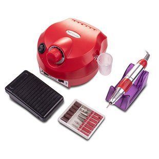 Фрезер для манікюру BUCOS ZS-601 PRO RED (45Вт/35 000 об/хв) + український посібник + 6 покращених фрез ZS601PRORED фото