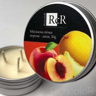 Масажна свічка RichcoloR диня-персик 30гр сс фото