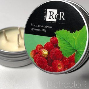 Масажна свічка RichcoloR суниця 30гр сс фото